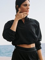 Veste de survêtement courte personnalisée pour femme, col zippé, respirante, légère en nylon, pour l'entraînement et le sport