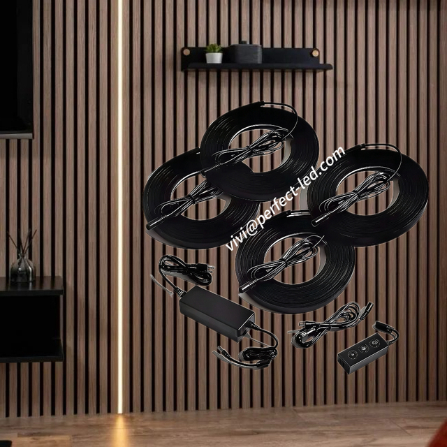 Flexible Led Slat Wall Panel Light with Controller Dimmable Kits Lights for Acoustic Wall Panel