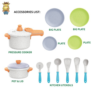 Ensemble de jeu de cuisine en paille de blé pour enfants, 12 pièces, jouets de cuisine pour enfants - Product Image 5