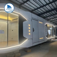 Marnolin Cottage flottant de luxe préfabriqué, plateforme en HDPE/PE/EPS, taille et couleur personnalisées, capacité de charge de 350 kg/m²