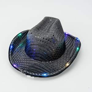 <span class=keywords><strong>Chapeau</strong></span> <span class=keywords><strong>de</strong></span> cowboy occidental lumineux à LED personnalisé, performance scénique colorée, festival <span class=keywords><strong>de</strong></span> <span class=keywords><strong>Noël</strong></span>, fête, rose scintillant, EVA, voyage, pêche - Product Image 6