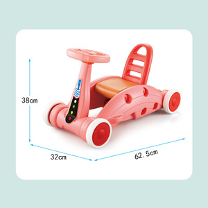 Juego de andador mecedora para bebé, 3 en 1, música ligera multifuncional, aparejos propulsados a mano, coche, Cochecitos de bebé, aprende a caminar - Product Image 6