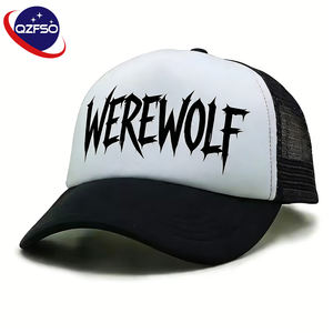 Gorra de béisbol deportiva QZFSO personalizada de algodón para hombre, de 5 paneles, con estampado bicolor, tipo snapback, estilo trucker, para correr. - Product Image 1