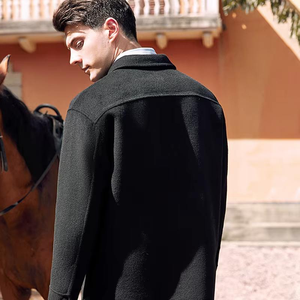 2025新着高品質レトロ英国ツイード通気性メンズウールナイロンブラックカジュアルスリムビジネススーツブレザープラスサイズジャケット - Product Image 4