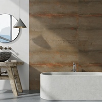 Dalles de sol en céramique extérieures modernes, aspect rouillé, 20 mm d'épaisseur, 600x900 mm, antibactériennes, ignifuges, antidérapantes R11