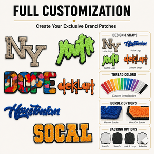 Patch <span class=keywords><strong>en</strong></span> chenille 3D personnalisé avec logo, <span class=keywords><strong>lettres</strong></span> brodées, à thermocoller ou à coudre, badge brodé <span class=keywords><strong>en</strong></span> chenille pour veste, chapeau, vêtements, sac - Product Image 2