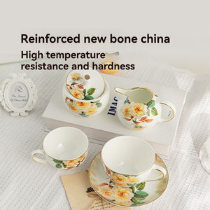 Juego de Tazas y Platos de Café de Porcelana Fina para Té de la Tarde, Fabricante Chino, Venta al por Mayor, Caja de Regalo - Product Image 2