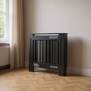 Cache-radiateur en bois d'ingénierie EUDIO, noir, 30,71 x 7,48 x 32,09 po, pour systèmes de chauffage, ventilation et climatisation domestiques - Product Image 2