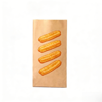 Sachets d'emballage alimentaire jetables en papier kraft de qualité alimentaire, recyclables, écologiques, au design classique et personnalisé, pour bâtonnets de pâte frite