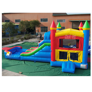 Combo de Castillo Inflable <span class=keywords><strong>con</strong></span> Tobogán Acuático y <span class=keywords><strong>Piscina</strong></span> Inflable, Castillo Inflable para Niños para Alquilar - Product Image 4