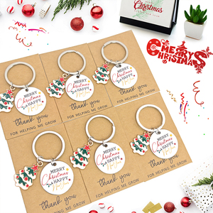 Bộ móc khóa Giáng sinh bằng kim loại in laser tùy chỉnh, phụ kiện thời trang, quà tặng ngày lễ dành cho các bữa tiệc Giáng sinh - Product Image 5