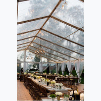 Grand chapiteau en verre de luxe en aluminium pour événements de mariage en plein air 20X40 200 personnes