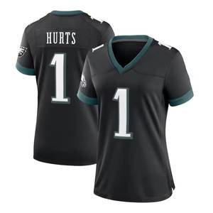 Maillot de football style Philadelphie pour femmes et jeunes filles # 26 Barkley # 1 Hurts # 33 DeJean Stitched Wholesale 100% Polyester Séchage Rapide - Product Image 4