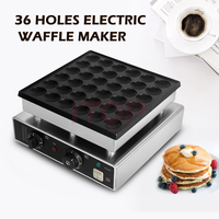110V USA Plug Commercial En Acier Inoxydable Crêpière Multifonctionnel Mini Gaufrier Machine Électrique Fonctionne en Néerlandais