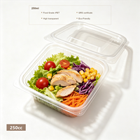 Boîtes à salade de 125 ml à 1000 ml avec couvercle, type clamshell, faciles à emporter, en RPET de qualité alimentaire, transparentes, emballage alimentaire en blister coloré