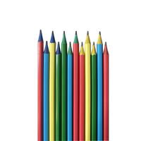Ensemble de crayons personnalisés, corps arc-en-ciel, crayons en plastique HB/2B, mine noire de 2,25 mm, 7,5 pouces, pour l'école et le bureau