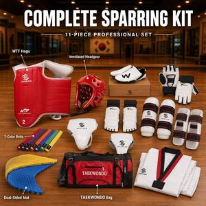Équipement d'Entraînement <span class=keywords><strong>de</strong></span> Taekwondo Woosung Personnalisé avec Logo – Kit <span class=keywords><strong>de</strong></span> Protections <span class=keywords><strong>de</strong></span> Taekwondo - Product Image 4
