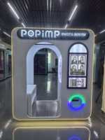 Mesin Foto Booth Jepang Laris Manis, Kios Foto Booth AI Cerdas dengan Stiker Kepala Besar, Printer DNP & Kamera, Populer di AS
