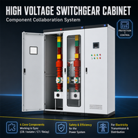 Armoire de commande haute tension personnalisable, tension nominale 10 kV, conception isolée, double protection pour la sécurité électrique
