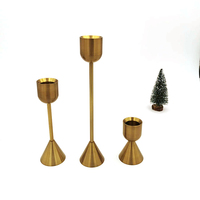 Bougeoirs de luxe uniques, porte-bougie Antique en métal argenté, en fonte et en or, style nordique moderne
