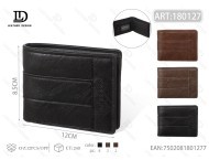 Portafoglio da Uomo in Vera Pelle, Chiusura Corta Pieghevole, Stile Minimalista, Ideale come Regalo - Product Image 1