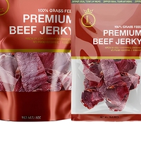 Sacs en plastique pour viande, imprimés sur mesure, refermables, étanches, avec soudure thermique sur 3 côtés, pour l'emballage de bœuf séché et de steak