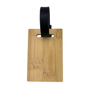 Bamboo Wood Luggage Tag with a Removable Address Label Promotional <b>Gifts</b> Eco-friendly Customized Laser Printing Luggage Tag - Product Image 4