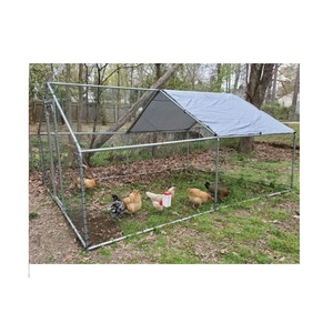 Giardino esterno coniglio anatra correre recinzione gabbia, acciaio zincato cane gatto involucro, metallo pollaio per la vendita - Product Image 6
