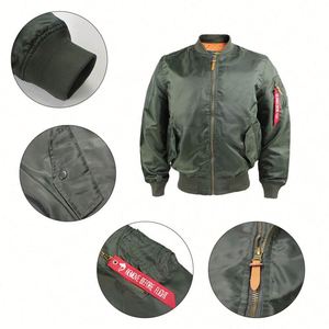 Design Unisex College Baseball Bomber Jackets Custom Logo Silk Screen Printed Knitted Plain Letterman Waterproof Promotional - Product Image 6