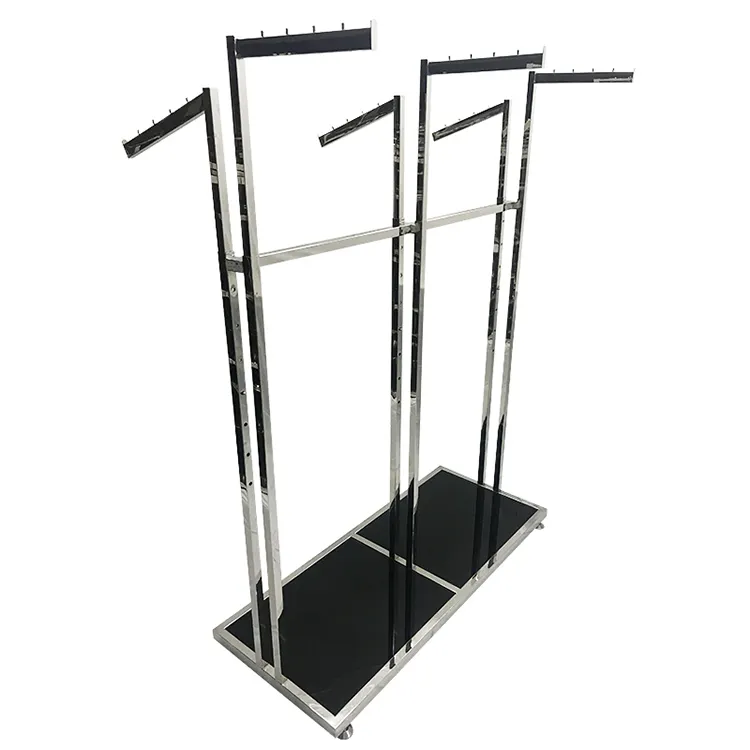 Garment Stand Hanger Clothing Shops Display Stands Table Display Accessories Standing Rail Clothing Rack