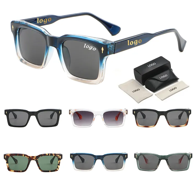 Lujo personalizado Premium Shades mujeres diseñador negro marca gafas de sol hombres gafas de sol cuadradas para hombres gafas de sol 2023