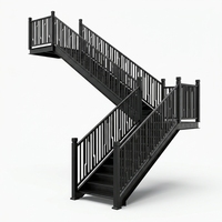 Rampe d'escalier moderne et simple en acier galvanisé pour villa, escalier, balcon – Installation facile, faible entretien, durable, résistant à la rouille