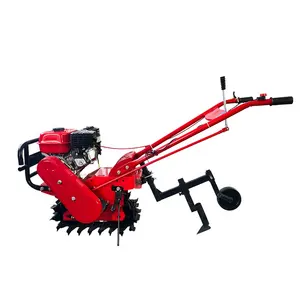 Factory Direct Supply Chain Track Mini Tiller Single Track Ploughing Plough Hand Gasoline Tiller