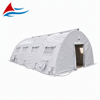 Tente Tactique Gonflable Robuste en PVC Blanc pour Station d'Aide Humitaire à Haute Pression, Abri Temporaire Imperméable pour le Secours