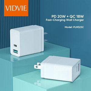 อะแดปเตอร์ชาร์จโทรศัพท์มือถือ <span class=keywords><strong>VIDVIE</strong></span> Private Compact Square QC3.0 PD 20W USBC ชาร์จเร็ว - Product Image 2