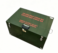 Boîte de rangement portable pour explosifs miniers, étui de transport pour blaster, plaque d'acier laminée, intérieur en feutre antistatique