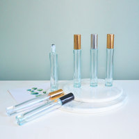 Flacon roll-on transparent pour soins de la peau, design personnalisé, flacon roll-on pour huile essentielle, flacon de luxe pour soins de la peau