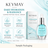 Sérum Visage au Cuivre Peptidique Marque Blanche Acide Hyaluronique Vitamine C E Anti-rides Éclaircissant Hydratant Soin de la Peau OEM ODM 30ml