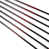 Flèches de tir à l'arc de 6,2 mm avec plumes, flèches en carbone pur, rectitude +-0,003, spine 300 340 400 500 600