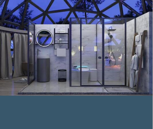 2024 chaud clair dôme PC Glamping Igloo tente Polycarbonate matériel <span class=keywords><strong>gonflable</strong></span> bulle maison salle de bain extérieur hôtel utilisation acier - Product Image 5