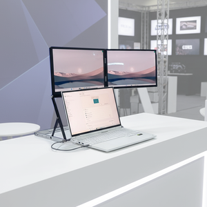 OEM 15.6 Inch Portable IPS Dual Portable Monitor 1080P IPS Foldable Laptop Screen Extender <b>Type</b>-<b>C</b> <b>HDMI</b> Built-in Speaker - Product Image 2