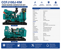 Groupe électrogène diesel marin SCDC CUM 100kW / 125KVA 6BTA5.9-GM120 1800RPM, Genset principal turbocompressé robuste, Fourniture directe usine OEM