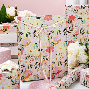 MAYPLUSS Rose Gold Floral <b>Wrapping</b> <b>Paper</b> 23.4 Square Feet Gift Craft Eco-Friendly - Product Image 6