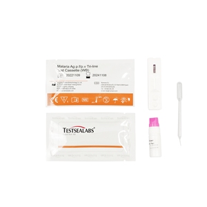 Testsealabs Infectious OEM <span class=keywords><strong>Malaria</strong></span> Ag P.f/pan Test rapide de <span class=keywords><strong>diagnostic</strong></span> sanguin à trois lignes, <span class=keywords><strong>kits</strong></span> de test en cassette - Product Image 2