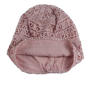 Sombrero de Jersey fino de primavera y otoño, sombrero de pila de encaje, sombrero de pañuelo de confinamiento posparto - Product Image 6