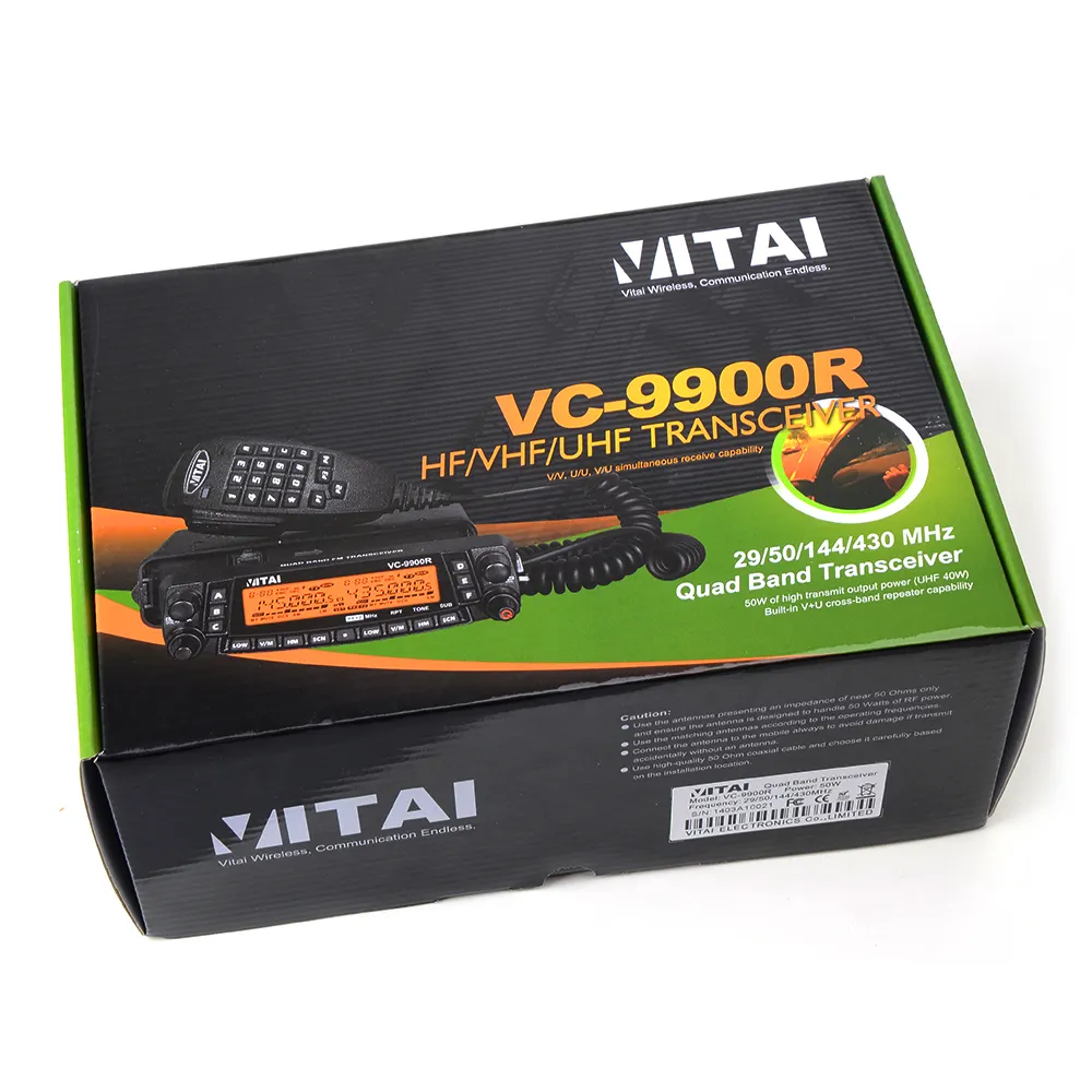 Vitai VC-9900R секс HF/VHF/UHF трансивер Walkie Talkie автомобильное радио 809 каналы мобильное радио корде диапазон транспортных средствах иди и болтай Walkie Talkie