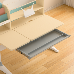 Bộ bàn ghế học sinh tiểu học bằng gỗ hiện đại, có giá sách và ngăn kéo, chiều cao có thể điều chỉnh - Product Image 6