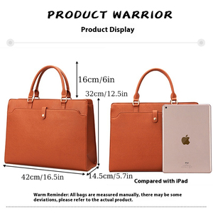 3329 G- PU Leather Large Tote Bag for <strong>Women</strong> with <strong>Laptop</strong> Compartment Work Shoulder <strong>Handbag</strong> Custom Logo Available - Product Image 4