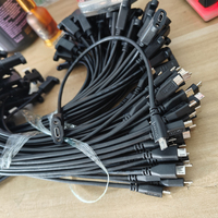 Kabel Ekstensi Data D2127 High-Speed Snap-In Panel Mount USB 3.1 Tipe-C Female ke Micro USB 2.0 Male dengan Selubung PVC