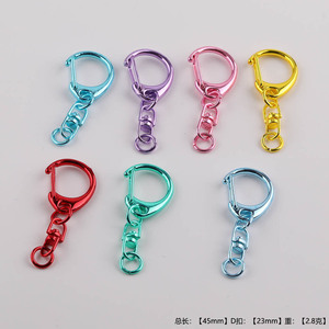 Hebilla metálica roja en forma de C con gancho en forma de ocho, accesorios de joyería DIY, herrajes duraderos chapados para llaveros y manualidades. - Product Image 5